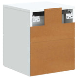 Mobiletto da notte a muro con cassetto Bianco 34,5 x 33 x 40 cm