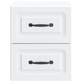 Mobiletto da notte a muro con cassetto Bianco 34,5 x 33 x 40 cm