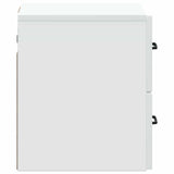 Mobiletto da notte a muro con cassetto Bianco 34,5 x 33 x 40 cm