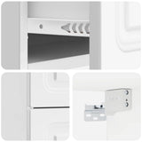 Mobiletto da notte a muro 2 pcs Bianco Lucido 34,5 x 33 x 40 cm