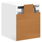 Mobiletto da notte a muro 2 pcs Bianco Lucido 34,5 x 33 x 40 cm