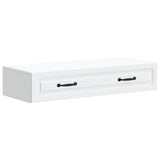 Tavolino da Parete Laterale Bianco 87,5 x 34,5 x 17 cm