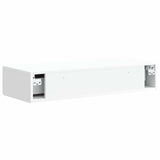 Tavolino da Parete Laterale Bianco 87,5 x 34,5 x 17 cm