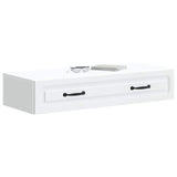Tavolino da Parete Laterale Bianco 87,5 x 34,5 x 17 cm