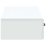 Tavolino da Parete Laterale Bianco 87,5 x 34,5 x 17 cm