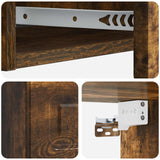 Tavolino da Parete Laterale Rovere Fumo 87,5 x 34,5 x 17 cm