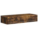 Tavolino da Parete Laterale Rovere Fumo 87,5 x 34,5 x 17 cm