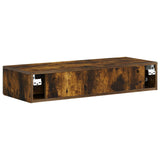 Tavolino da Parete Laterale Rovere Fumo 87,5 x 34,5 x 17 cm