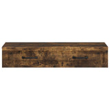 Tavolino da Parete Laterale Rovere Fumo 87,5 x 34,5 x 17 cm