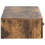 Tavolino da Parete Laterale Rovere Fumo 87,5 x 34,5 x 17 cm