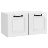 Mobile Porta TV da Muro Bianco Lucido 59,5 x 31 x 30 cm