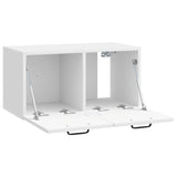 Mobile Porta TV da Muro Bianco Lucido 59,5 x 31 x 30 cm
