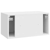 Mobile Porta TV da Muro Bianco Lucido 59,5 x 31 x 30 cm
