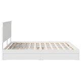 Letto con Contenitore Bianco 200 x 200 cm Legno truciolato