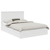 Letto con Contenitore Bianco 150 x 200 cm Legno truciolato