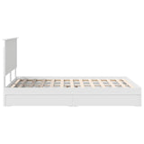 Letto con Contenitore Bianco 150 x 200 cm Legno truciolato