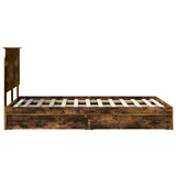 Letto con Contenitore con testiera Rovere fumé 135 x 190 cm