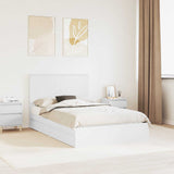 Letto con Contenitore Bianco 120 x 190 cm Legno truciolato