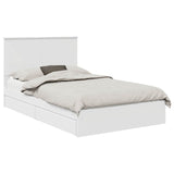 Letto con Contenitore Bianco 120 x 190 cm Legno truciolato