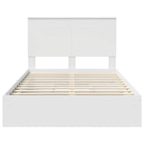 Letto con Contenitore Bianco 120 x 190 cm Legno truciolato