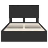 Letto con Contenitore Nero 120 x 200 cm Legno truciolato