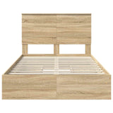 Letto con Contenitore con testiera Rovere Sonoma 120 x 200 cm