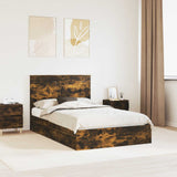 Letto con Contenitore con testiera Rovere fumé 120 x 200 cm