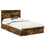 Letto con Contenitore con testiera Rovere fumé 120 x 200 cm