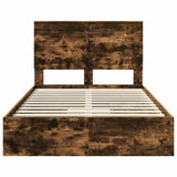 Letto con Contenitore con testiera Rovere fumé 120 x 200 cm