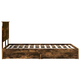 Letto con Contenitore con testiera Rovere fumé 120 x 200 cm