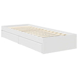Letto con Contenitore Bianco 75 x 190 cm Legno truciolato