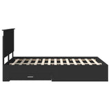 Struttura del letto con testiera Nero e Argento 150 x 200 cm