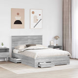 Struttura del letto con testiera Grigio Sonoma 150 x 200 cm