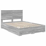 Struttura del letto con testiera Grigio Sonoma 150 x 200 cm