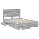 Struttura del letto con testiera Grigio Sonoma 150 x 200 cm