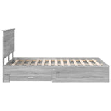 Struttura del letto con testiera Grigio Sonoma 150 x 200 cm