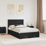 Struttura del letto Nero 120 x 200 cm Legno truciolato