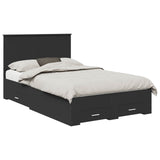 Struttura del letto Nero 120 x 200 cm Legno truciolato