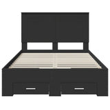 Struttura del letto Nero 120 x 200 cm Legno truciolato