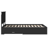 Struttura del letto Nero 120 x 200 cm Legno truciolato