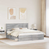 Struttura del letto Grigio Sonoma 200 x 200 cm Pino massello
