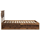 Struttura del letto Legno vecchio 140 x 190 cm Pino massello