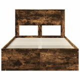 Struttura del letto Rovere fumé 120 x 190 cm Pino massello