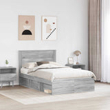 Struttura del letto Grigio Sonoma 120 x 190 cm Pino massello