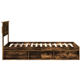 Struttura del letto Rovere fumé 100 x 200 cm Pino massello