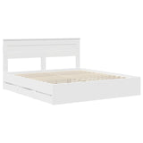Struttura del letto Bianco 200 x 200 cm Legno Ingegnerizzato