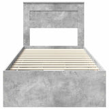 Struttura del letto con cassetto Grigio cemento 90 x 190 cm