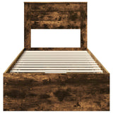 Struttura del letto con cassetto Rovere fumé 90 x 200 cm