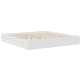 Letto con Contenitore Bianco 200 x 200 cm Legno truciolato