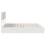 Letto con Contenitore Bianco 200 x 200 cm Legno truciolato